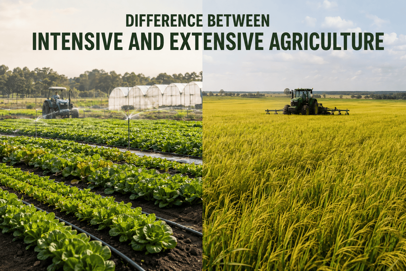 Difference Between Intensive And Extensive Agriculture Difference Between Intensive And Extensive Agriculture